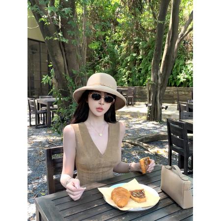 BY13401# 天鹅er高智lady时尚小香风气质无袖连衣裙 服裝批發女裝批發服飾貨源