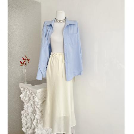 BY13417# 蕾英俊蝶序蝴蝶网纱刺绣宽松衬衫女春慵懒风设计感套装 服裝批發女裝批發服飾貨源