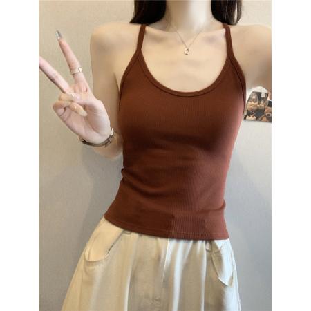 BY13479# 不减闪闪蝴蝶辣妹性感吊带背心女带胸垫内搭外穿美背上衣 服裝批發女裝批發服飾貨源