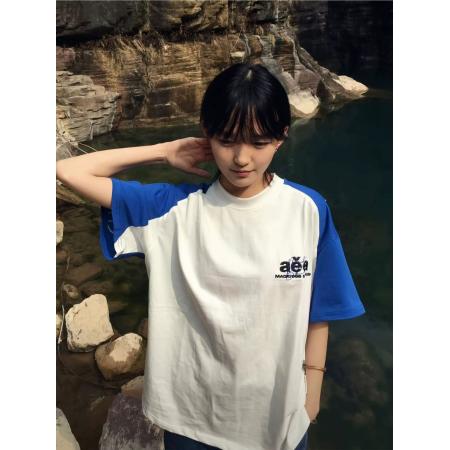 BY13623# 刺绣贴皮+内里铺布纯棉精梳紧密短袖t恤女  服裝批發女裝批發服飾貨源