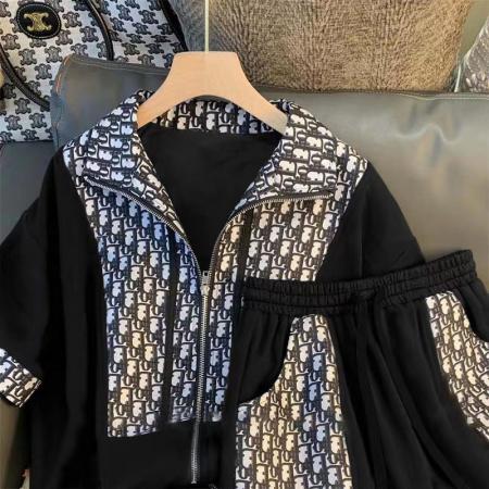 新款胖妹妹2-300斤时尚套装夏季  服裝批發女裝批發服飾貨源