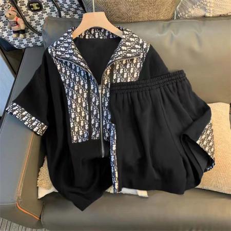 新款胖妹妹2-300斤时尚套装夏季  服裝批發女裝批發服飾貨源