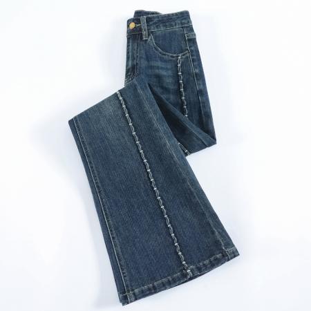 不贴腿微喇牛仔裤女春秋新款遮胯修身高腰显瘦微喇瘦腿裤  服裝批發女裝批發服飾貨源