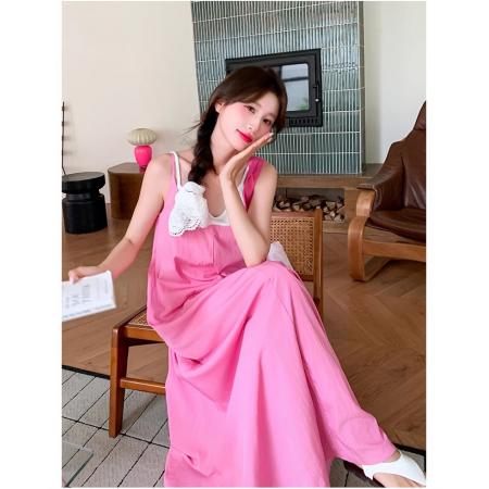 粉色多巴胺甜美减龄少女感宽松慵懒风遮肚马尔代夫三亚海边  服裝批發女裝批發服飾貨源