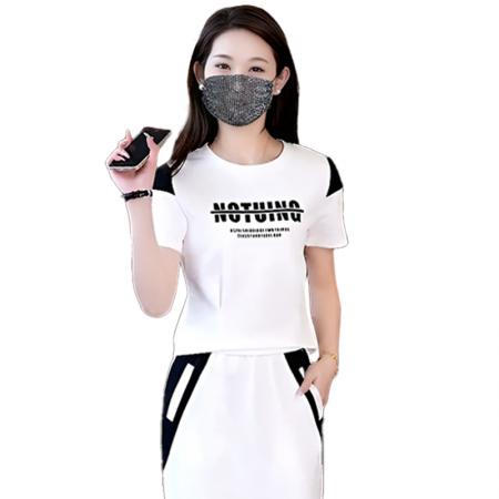 FA56858# 高含棉休闲运动服套装女士夏季新款小个子半身裙两件套