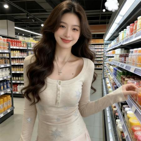 BY13697# 复古韩系雪花星星烫钻高级感INS微透修身时尚百搭长袖T  服裝批發女裝批發服飾貨源