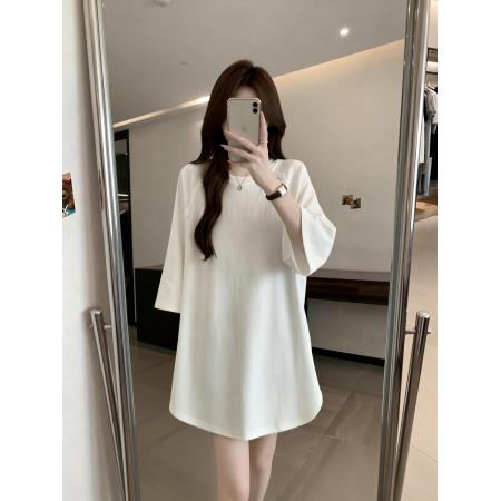 BY13744# 夏季新款休闲百搭设计正肩T恤女大码宽松显瘦遮肉单上衣  服裝批發女裝批發服飾貨源