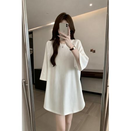 BY13744# 夏季新款休闲百搭设计正肩T恤女大码宽松显瘦遮肉单上衣  服裝批發女裝批發服飾貨源