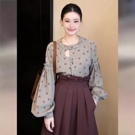 BY13766# 法式复古设计...