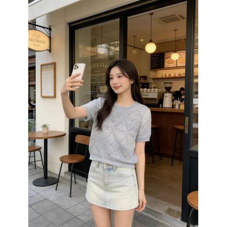 BY13803# 大码亮片镂空...