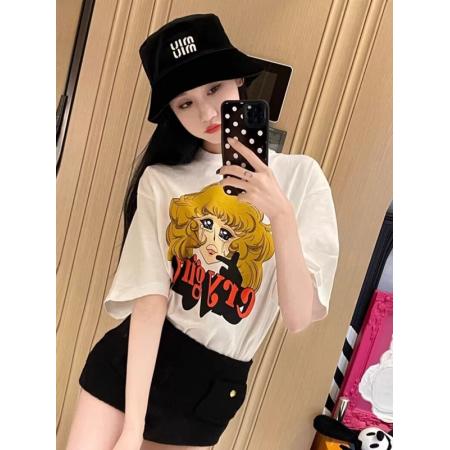 BY13818# 纯棉-棉春夏装短袖T恤女韩版印花  服裝批發女裝批發服飾貨源