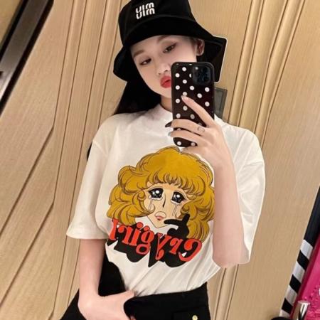 BY13818# 纯棉-棉春夏装短袖T恤女韩版印花  服裝批發女裝批發服飾貨源