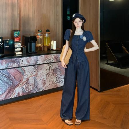 BY13829# 港岛牛仔复古...