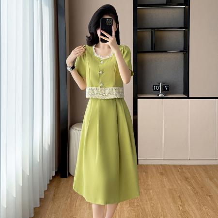 BY13881# 大码女装两件套套装新款小香风气质两件套上衣+裙子  服裝批發女裝批發服飾貨源