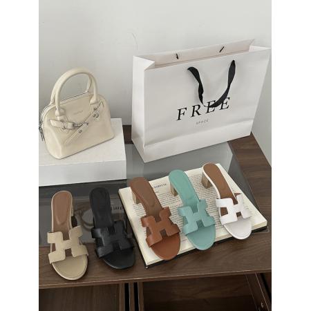 X-33059# 夏季H拖鞋女外穿百搭沙滩凉拖 鞋子批发女鞋批发凉鞋货源