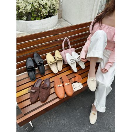 X-33063# 春季新款包头可拆卸扣子百搭外穿女半拖 鞋子批发女鞋批发凉鞋货源