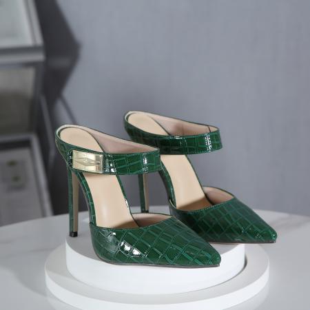 X-33090# 石头纹女士尖头细高跟超高跟鞋 鞋子批发女鞋批发凉鞋货源