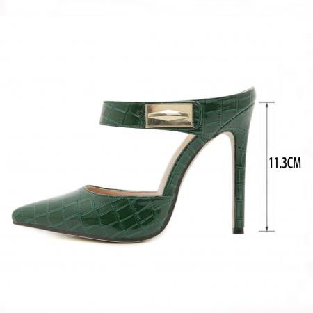 X-33090# 石头纹女士尖头细高跟超高跟鞋 鞋子批发女鞋批发凉鞋货源