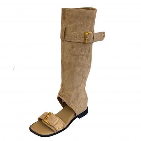 X-33097# 新款时尚百搭时装靴女不过膝长靴高筒靴堆堆靴镂空露趾凉鞋靴 鞋子批发女鞋批发凉鞋货源