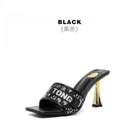 X-33135#春季新款时尚方头性感百搭外穿凉拖鞋 鞋子批发女鞋批发凉鞋货源