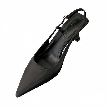 X-33173#后空包头凉鞋女尖头一字扣带气质时尚夏季显瘦单鞋高跟鞋凉鞋 鞋子批发女鞋批发凉鞋货源