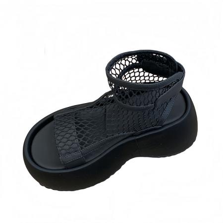 X-33188#追品夏季新款松糕厚底网面凉鞋外穿时尚百搭休闲 鞋子批发女鞋批发凉鞋货源