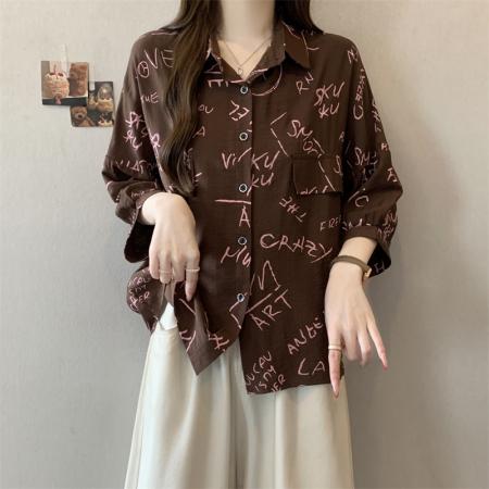 BY13951# 大码新款小众设计感百搭简约宽松显瘦上衣衬衫  服裝批發女裝批發服飾貨源