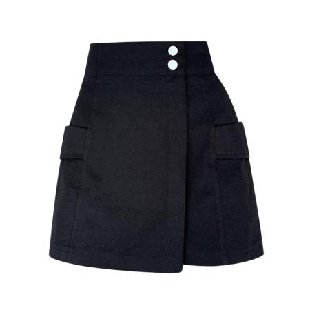 洗水棉裤裙女牛仔短裤高腰显瘦防走光工装裤裙A字半身裙裤  服裝批發女裝批發服飾貨源