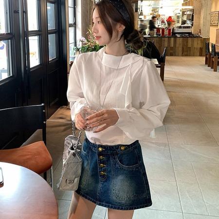 美式复古低腰牛仔半身裙裤女早春小个子防走光a字包臀短裙子  服裝批發女裝批發服飾貨源