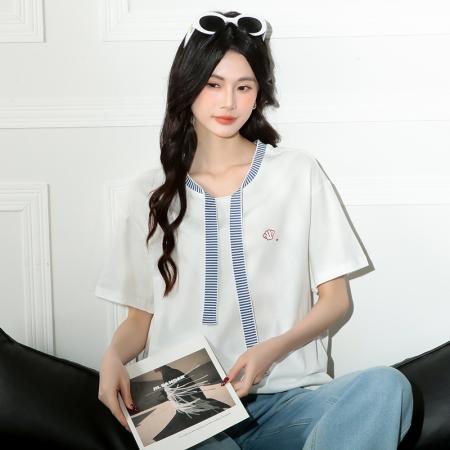 夏季新款海军风简约高级女上衣  服裝批發女裝批發服飾貨源