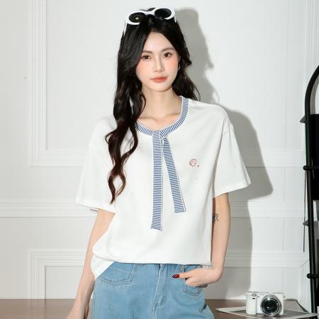 夏季新款海军风简约高级女上衣  服裝批發女裝批發服飾貨源