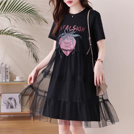 BY14061# 夏新款胖mm...