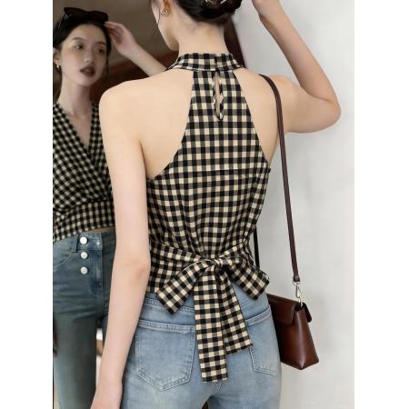 BY14071# 港风挂脖吊带背心女外穿内搭夏性感辣妹设计感上衣高级感 服裝批發女裝批發服飾貨源