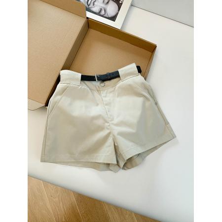 春夏简约洋气显瘦a字百搭休闲热裤高腰直筒工装百搭阔腿短裤 服裝批發女裝批發服飾貨源