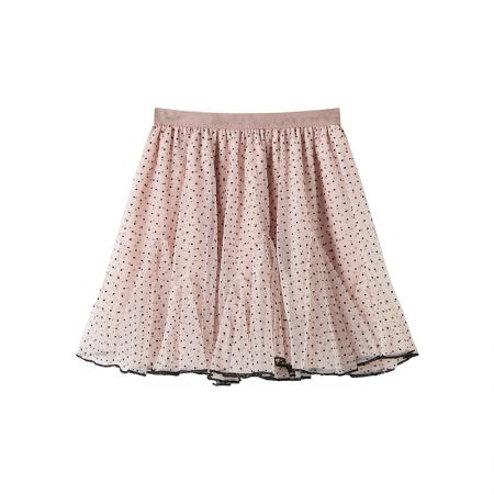 BY14223# 法式甜美减龄波点网纱裙女夏季新款温柔百搭a字蓬蓬裙短裙 服裝批發女裝批發服飾貨源