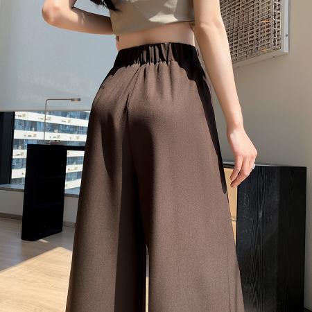 BY14226# 蝴蝶结阔腿裤女夏季高腰收腹西装裤高级感垂感宽松显瘦拖地裤 服裝批發女裝批發服飾貨源