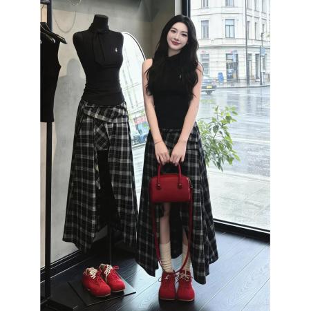 BY14252# 巨好看初夏一整套ootd穿搭气质高级感御姐背心上衣两件套装裙子女 服裝批發女裝批發服飾貨源