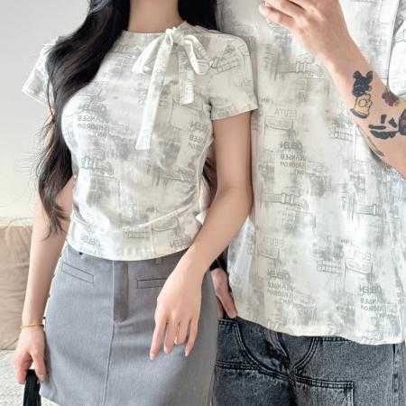 BY14303# 夏季休闲女气质t恤女装上衣情侣装 服裝批發女裝批發服飾貨源