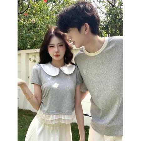 BY14307# 小个子甜美学院风套装裙女夏日绝美穿搭情侣装 服裝批發女裝批發服飾貨源