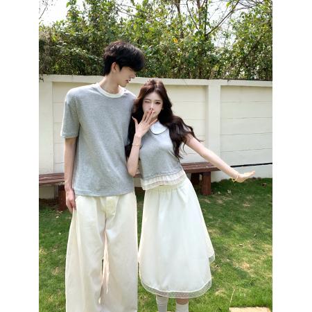 BY14307# 小个子甜美学院风套装裙女夏日绝美穿搭情侣装 服裝批發女裝批發服飾貨源