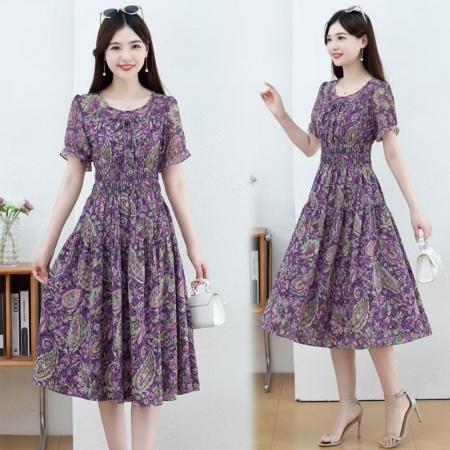 BY14317# 时尚印花雪纺...