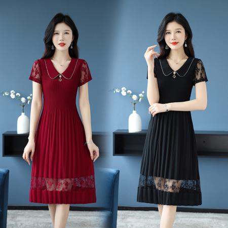 BY14328# 蕾丝拼接短袖...