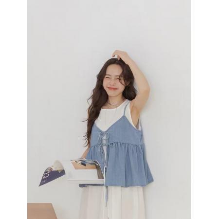 小乾家韩国东大门正品hiptique新款吊带衫 服裝批發女裝批發服飾貨源