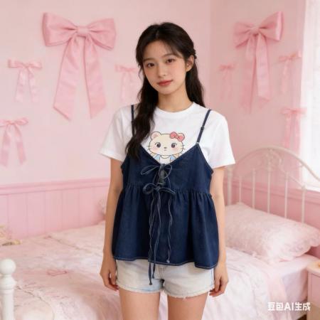 小乾家韩国东大门正品hiptique新款吊带衫 服裝批發女裝批發服飾貨源