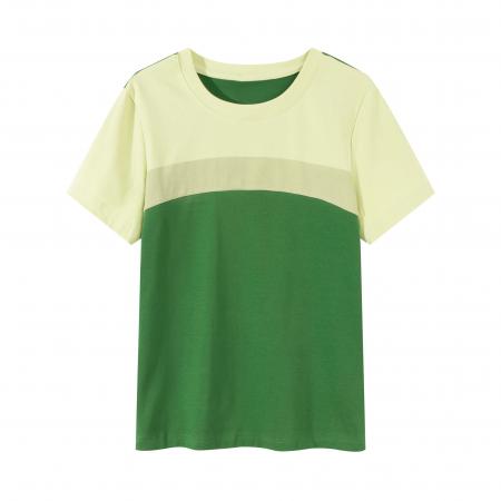 大码设计感复古撞色长袖T恤夏季微胖mm小众别致宽松显瘦上衣 服裝批發女裝批發服飾貨源