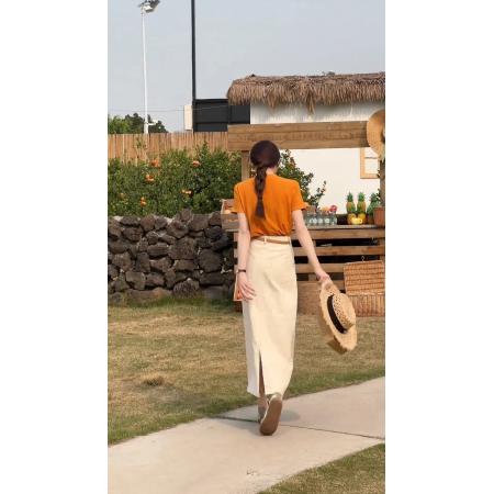 BY14549# 新款套装时尚T恤牛仔半身裙两件套 服裝批發女裝批發服飾貨源