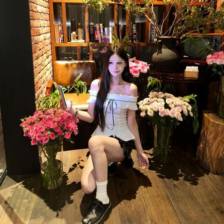 BY14628# 原版提花韩版纯欲风一字肩短袖T恤女夏季设计感小众收腰修身上衣 服裝批發女裝批發服飾貨源