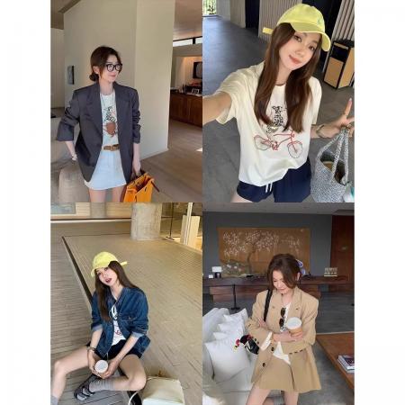 BY14639# 纯棉短袖t恤女夏季韩版新款学院风宽松大码胖mm200斤可穿 服裝批發女裝批發服飾貨源