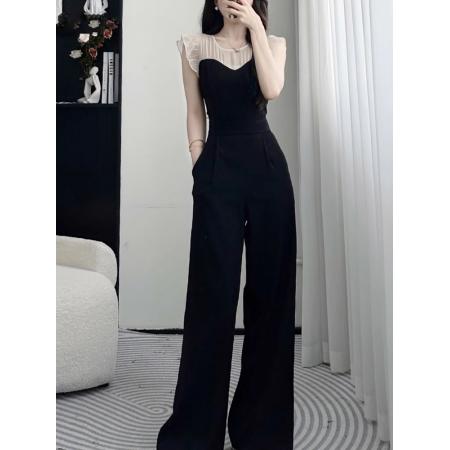 BY14667# 新款无袖连体裤女夏气质女神范高端显瘦大方得体法式连衣裤 服裝批發女裝批發服飾貨源