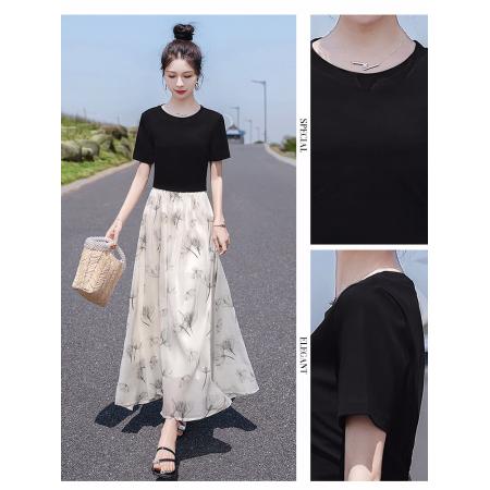 BY14669# 显瘦套装夏装新款女短款上衣搭高腰半身裙气质两件套 服裝批發女裝批發服飾貨源